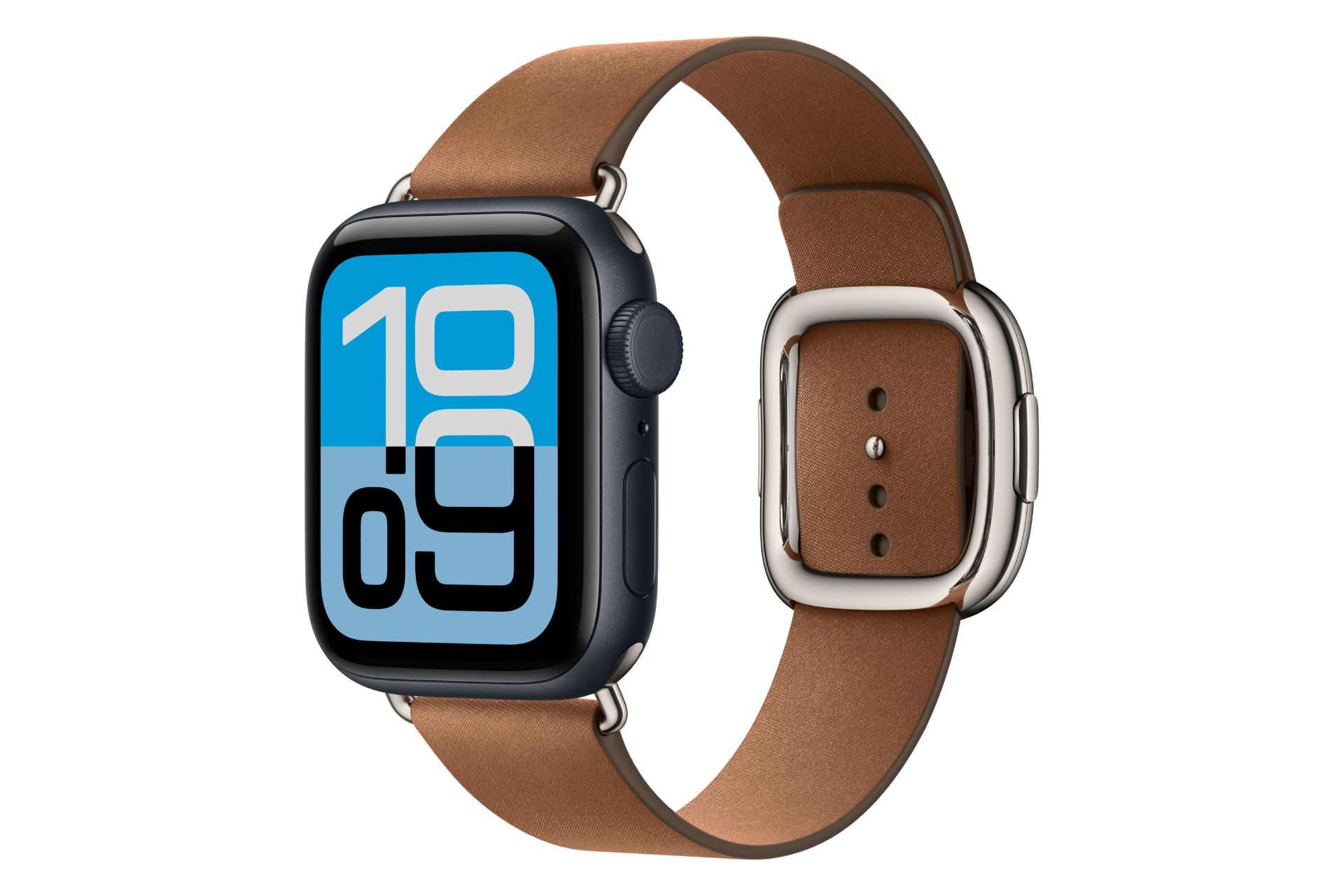 ساعت هوشمند اپل واچ اس ای 3 مدل 40 میلی‌متری سرمه ای تیره با بند قهوه ای / Apple Watch SE 3 40mm