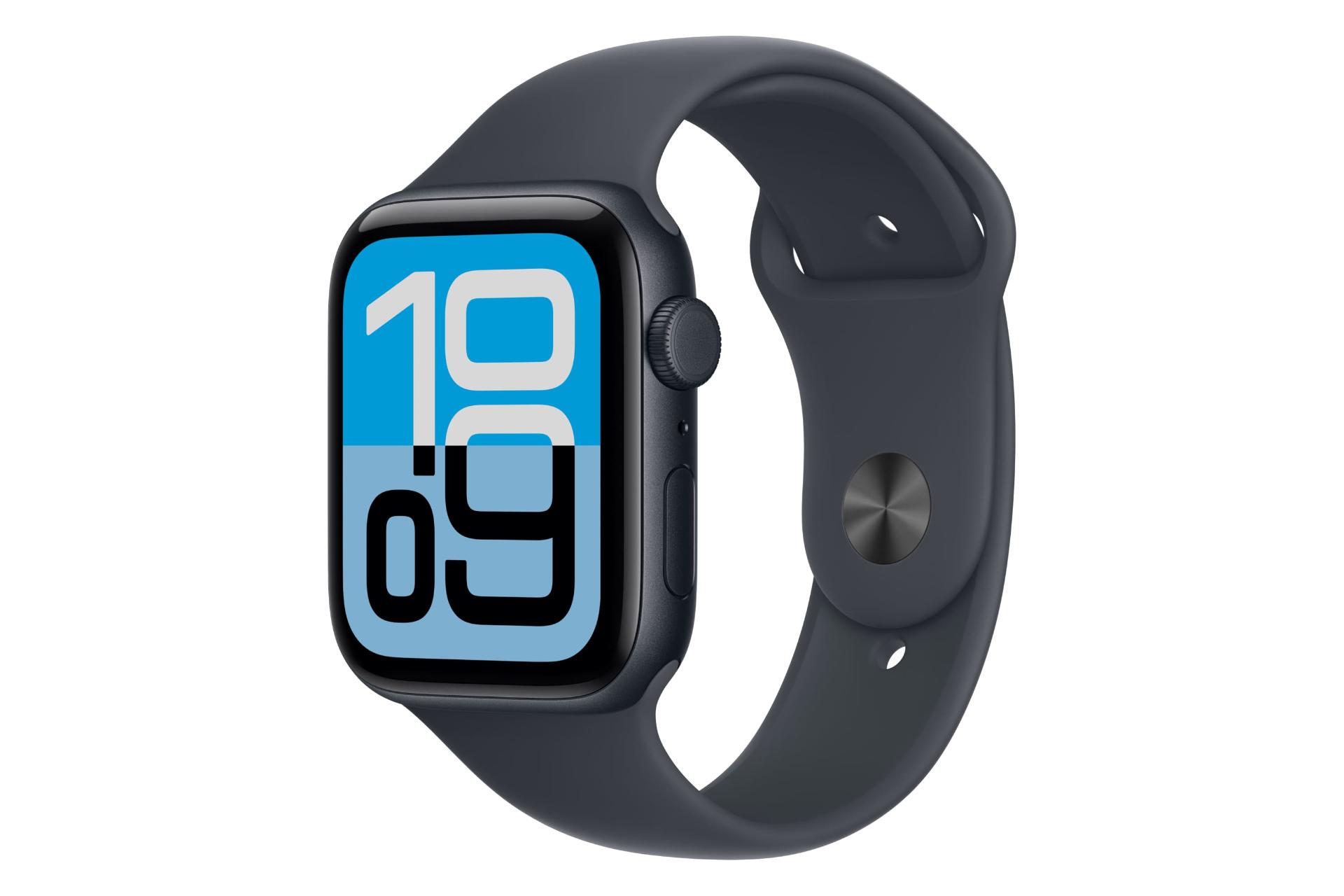 ساعت هوشمند اپل واچ اس ای 3 مدل 44 میلی‌متری سرمه ای تیره با بند مشکی / Apple Watch SE 3 44mm