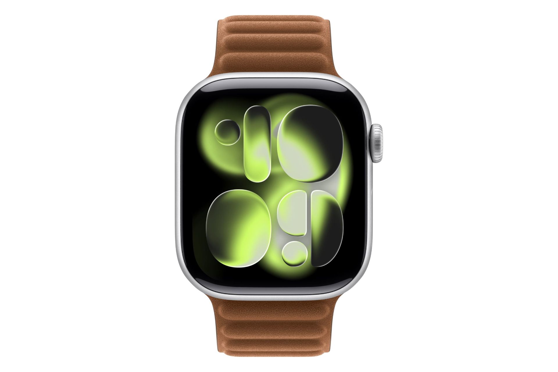 ساعت هوشمند اپل واچ سری 11 آلومینیوم مدل 42 میلی‌متری نقره ای از نمای روبرو / Apple Watch Series 11 42mm Aluminum