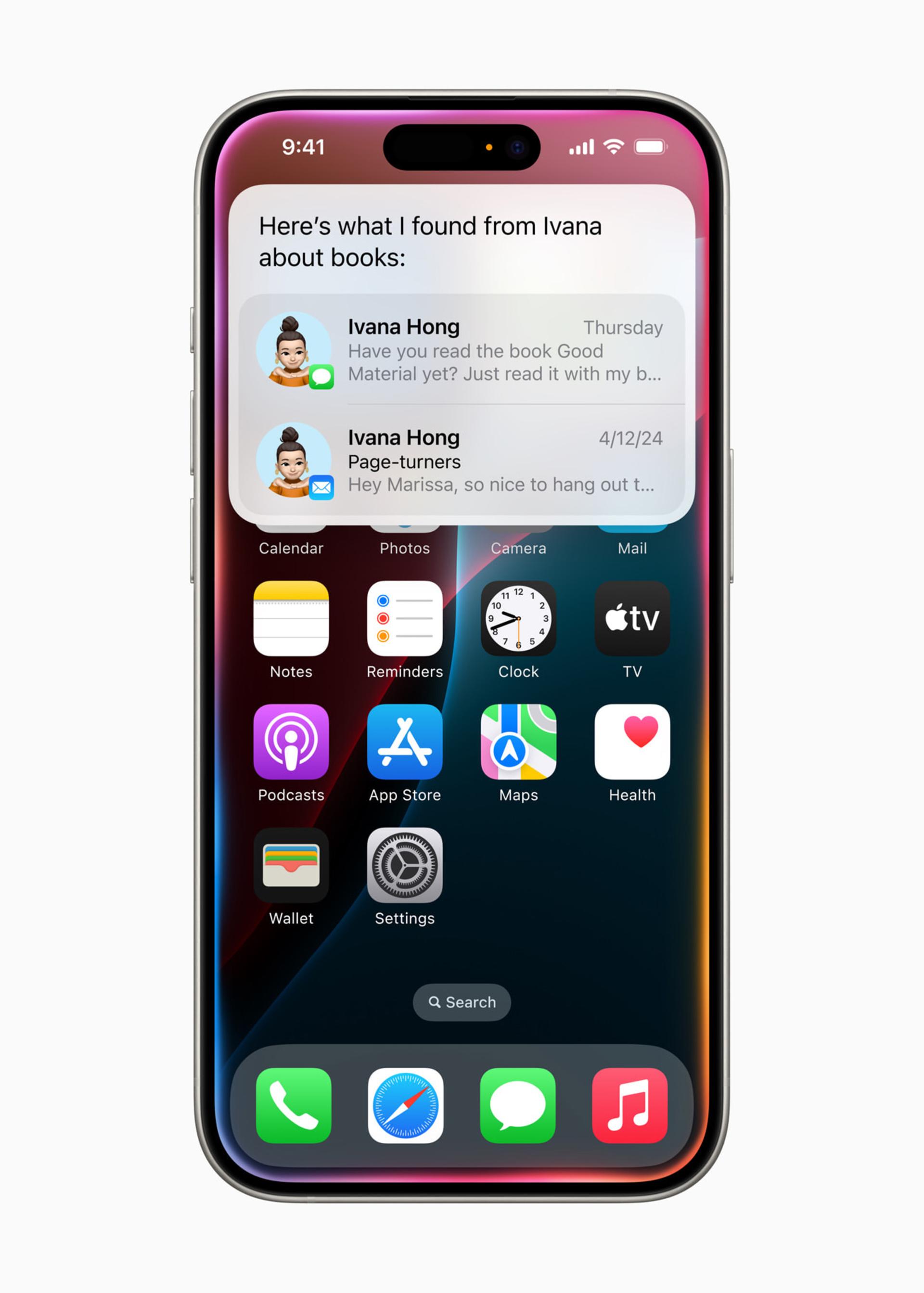 جستجوی محتوای سیری در ios 18