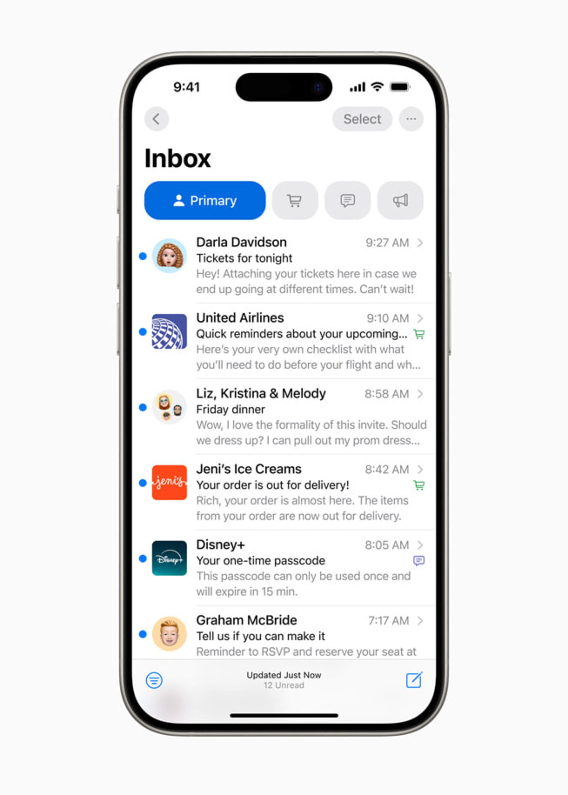 تغییرات اپ Mail در iOS 18