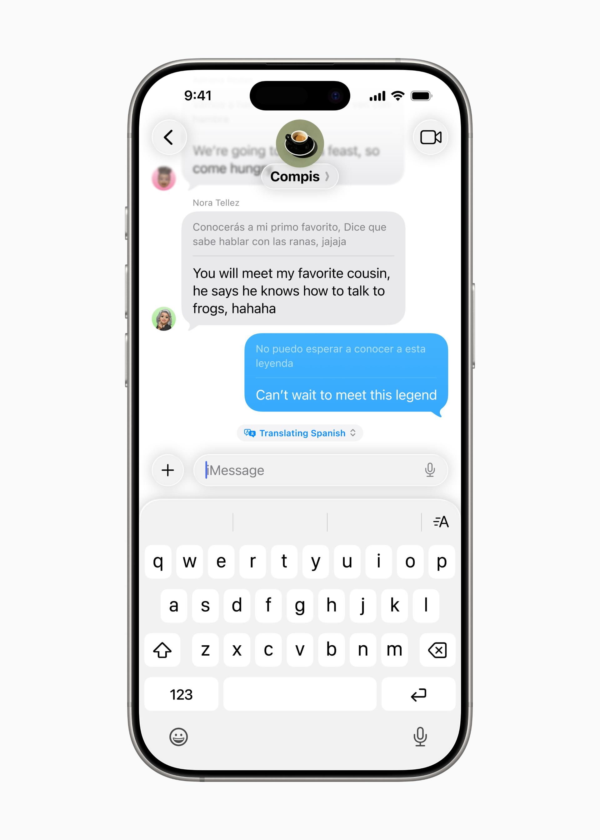ترجمه‌ی زنده‌ی پیام در iOS 26 