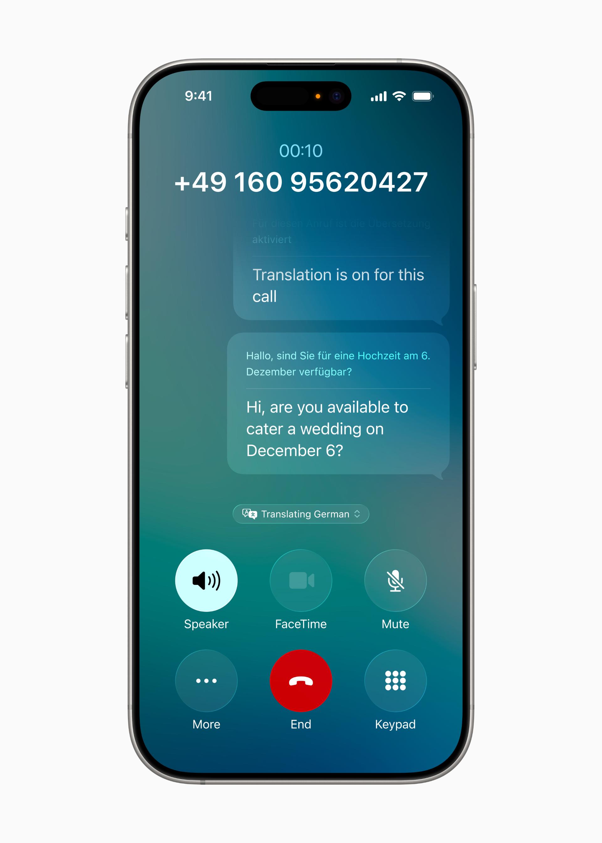 ترجمه‌ی زنده‌ی تماس در iOS 26