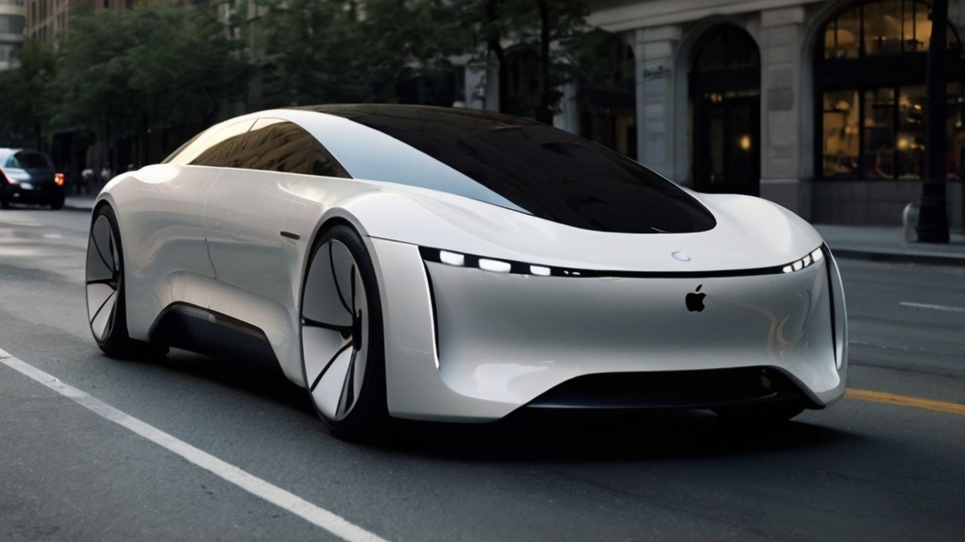 طرح خیالی از خودروی اپل در خیابان