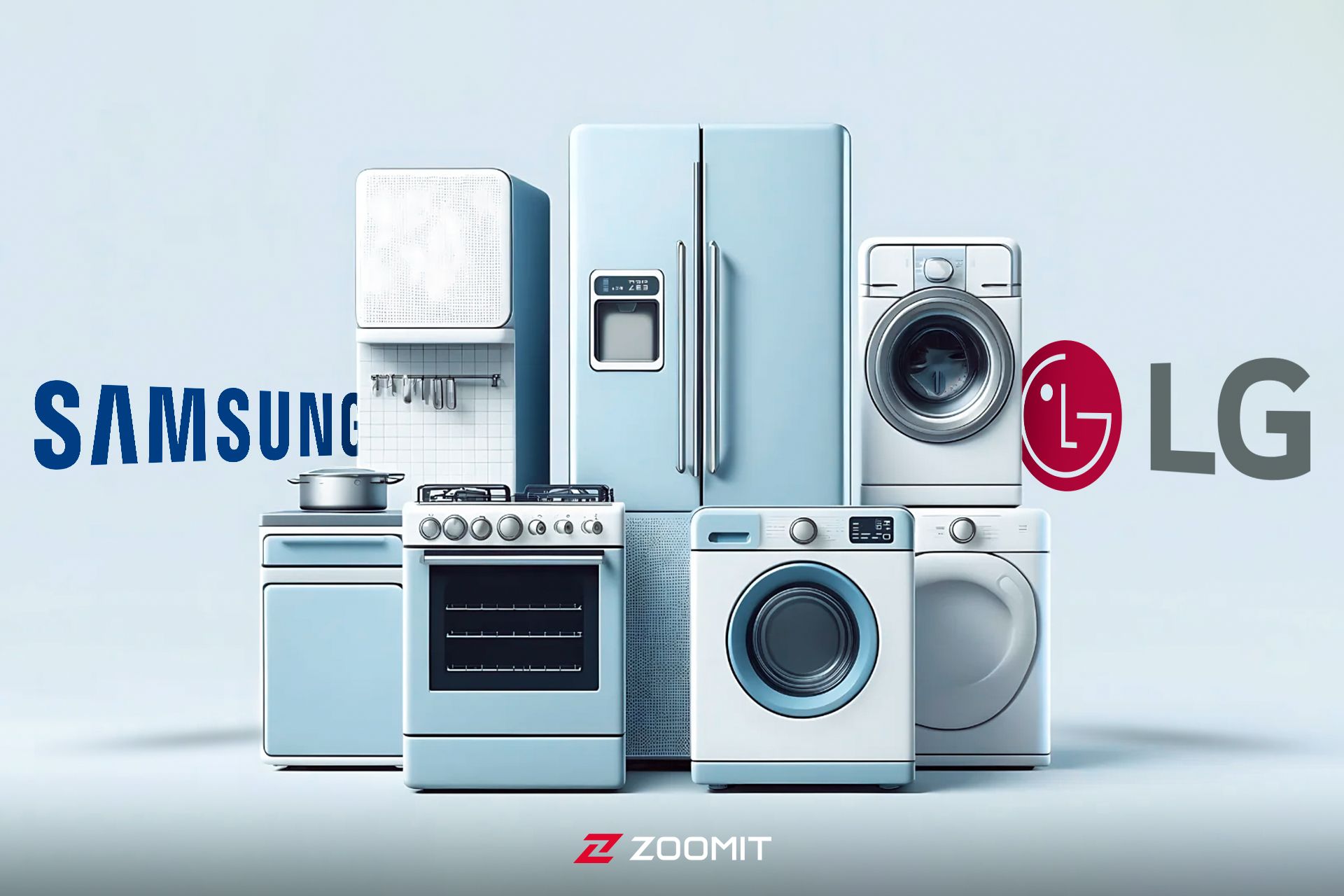 طرحی از لوازم خانگی الجی و سامسونگ
