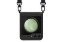 قاب گوشی آراری مدل Canvas Diary مناسب سامسونگ Galaxy Z Flip5 همراه با بند مخصوص رنگ مشکی