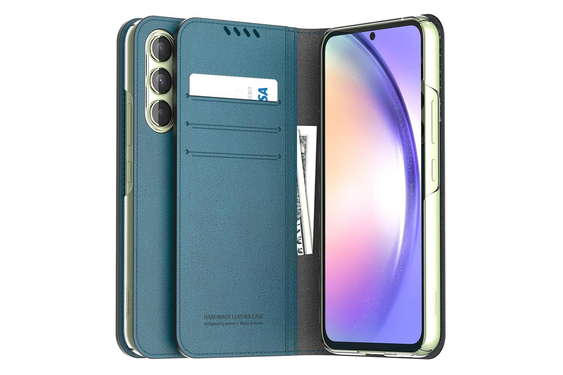 قاب گوشی آراری Araree Mustang Diary For Samsung Galaxy A54 رنگ سبز