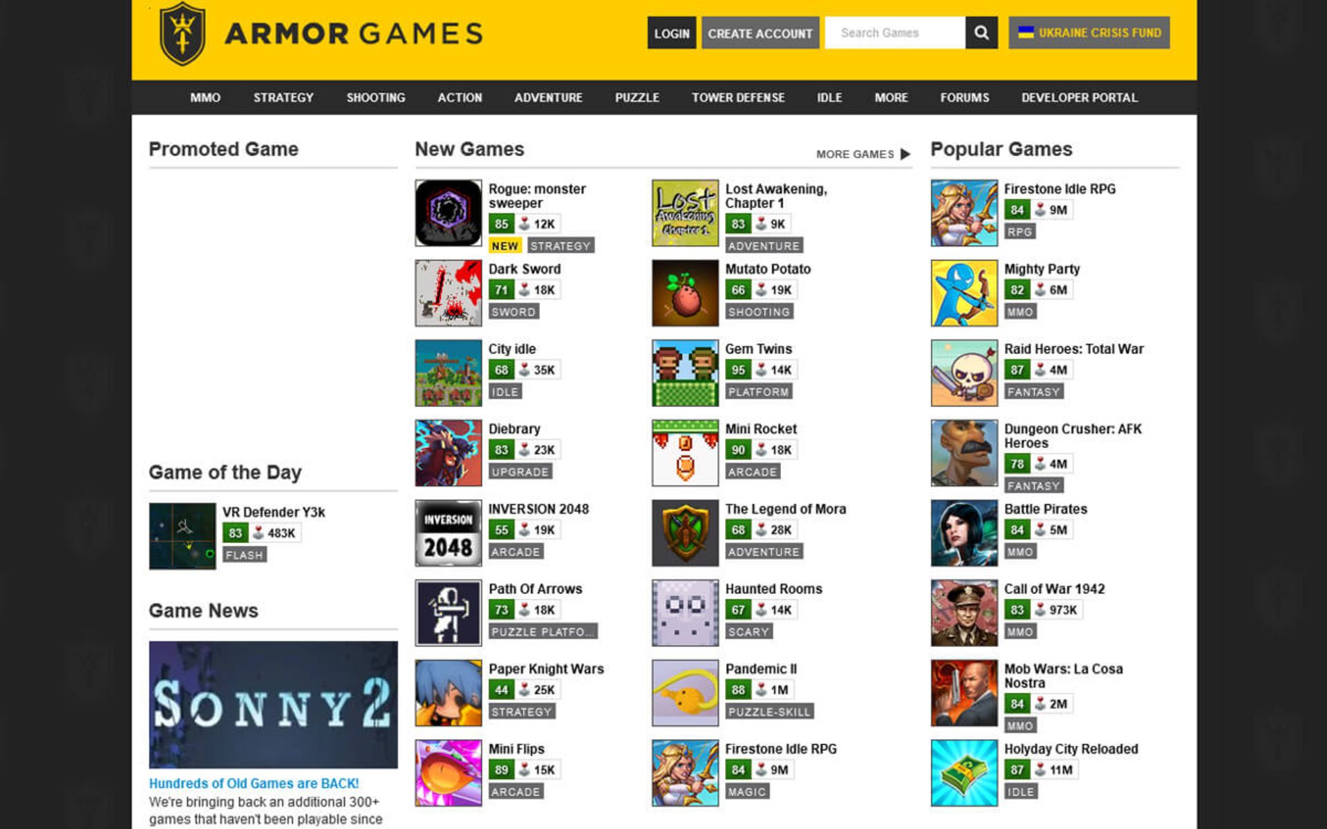 وب‌سایت بازی آنلاین armor games بدون نیاز به نصب