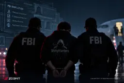 هکر با لباس هودی در میان ماموران FBI بازداشت شده است