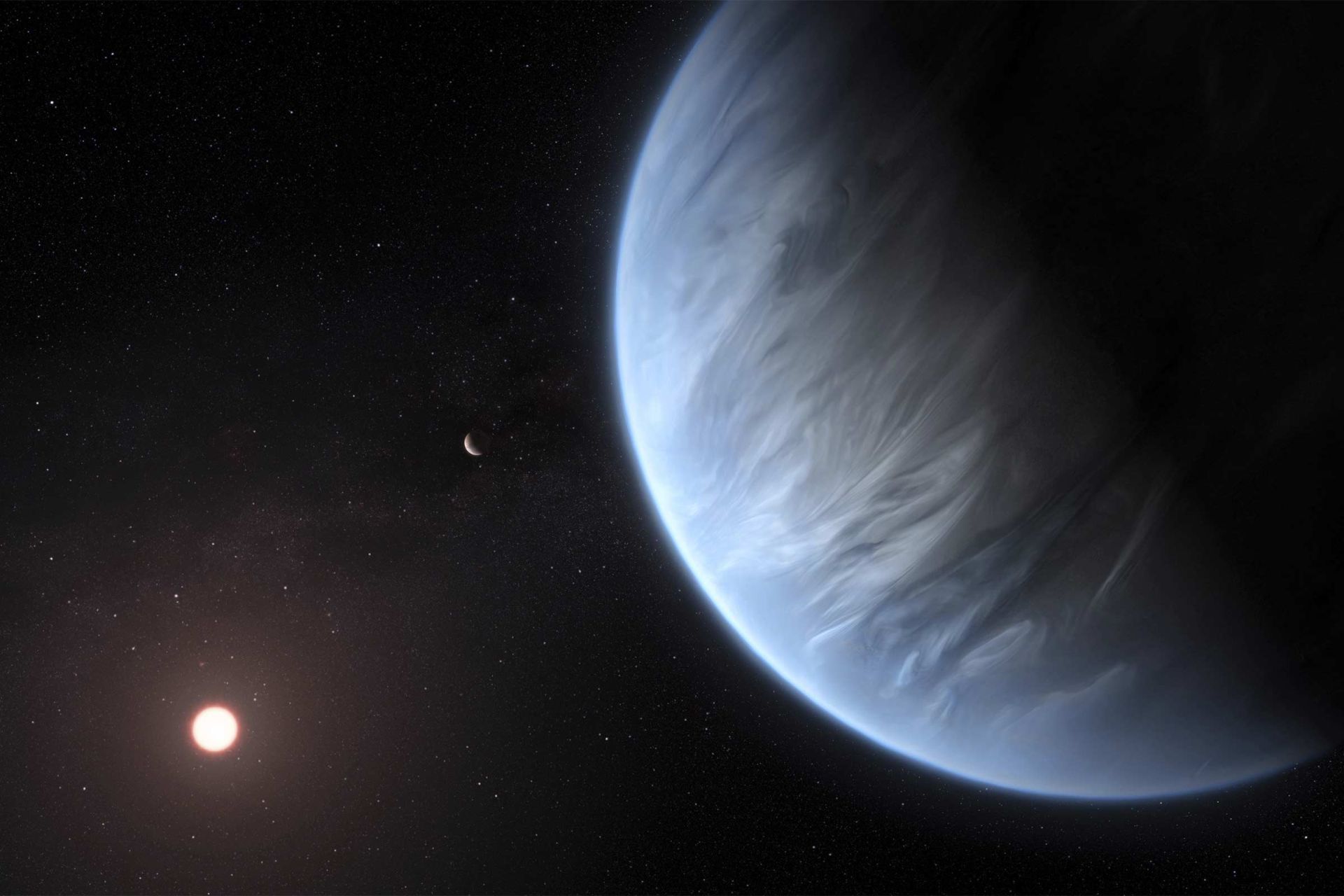 تصویرسازی هنری از سیاره فراخورشیدی K2-18b