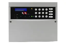 نمای جلوی دزدگیر اماکن آساک AK200 با نمایش صفحه کلید و نمایشگر روشن