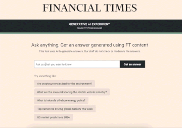 کار با چت‌بات هوش مصنوعی فایننشال تایمز Ask FT
