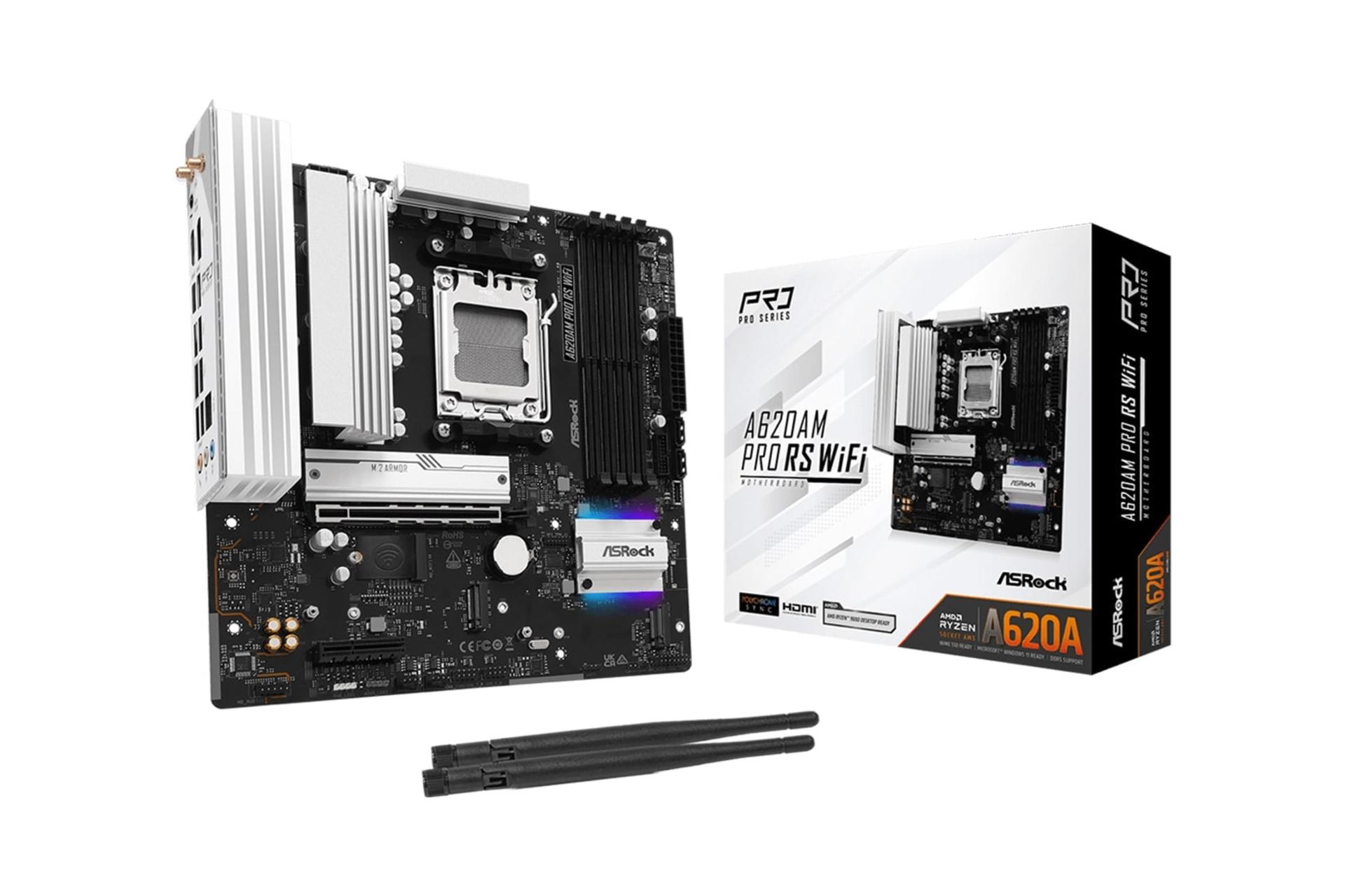 اقلام همراه مادربرد ازراک ASRock A620AM Pro RS WiFi