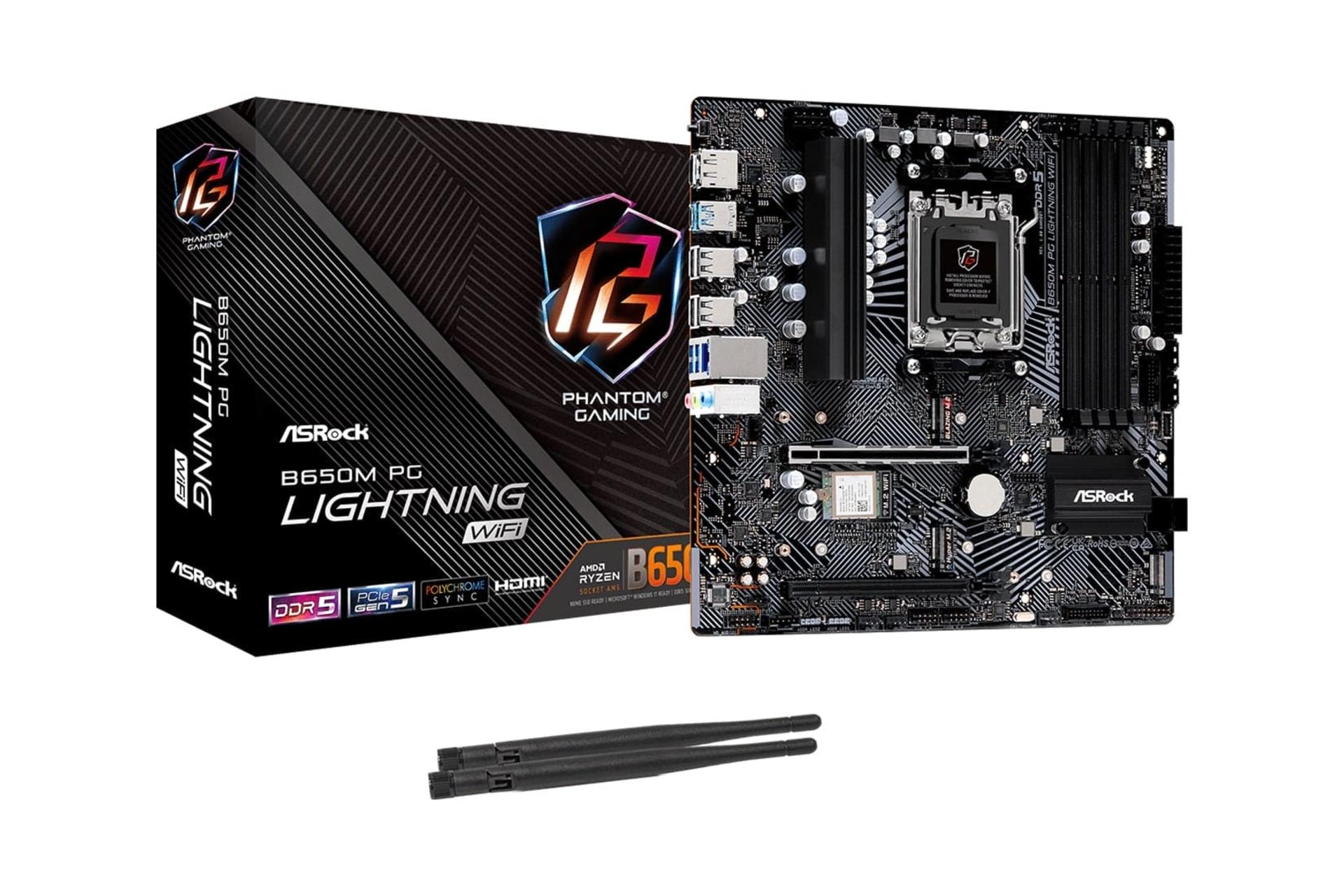 اقلام همراه مادربرد ازراک ASRock B650M PG Lightning WiFi