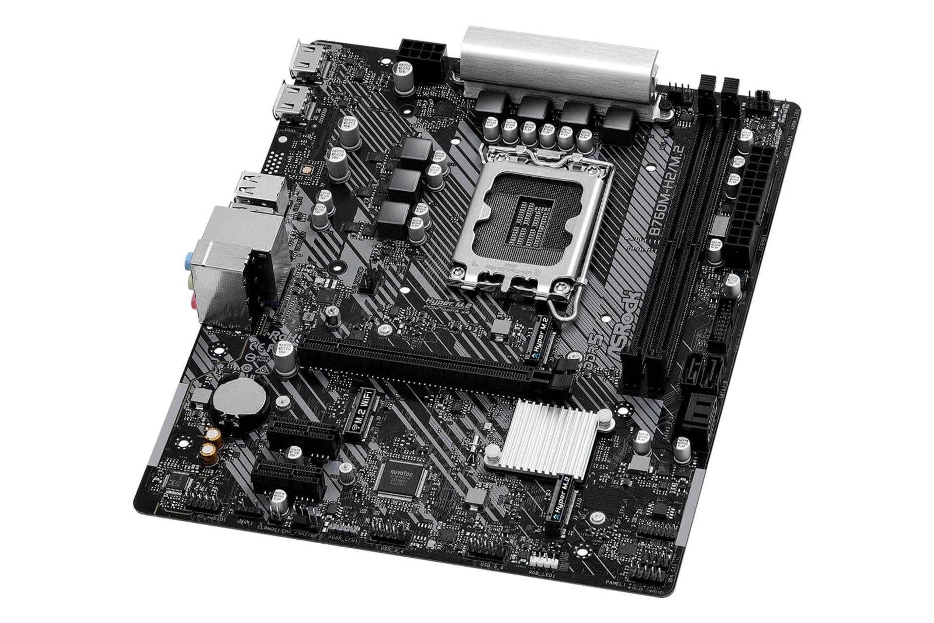 سمت راست مادربرد ازراک ASRock B760M-H2/M.2