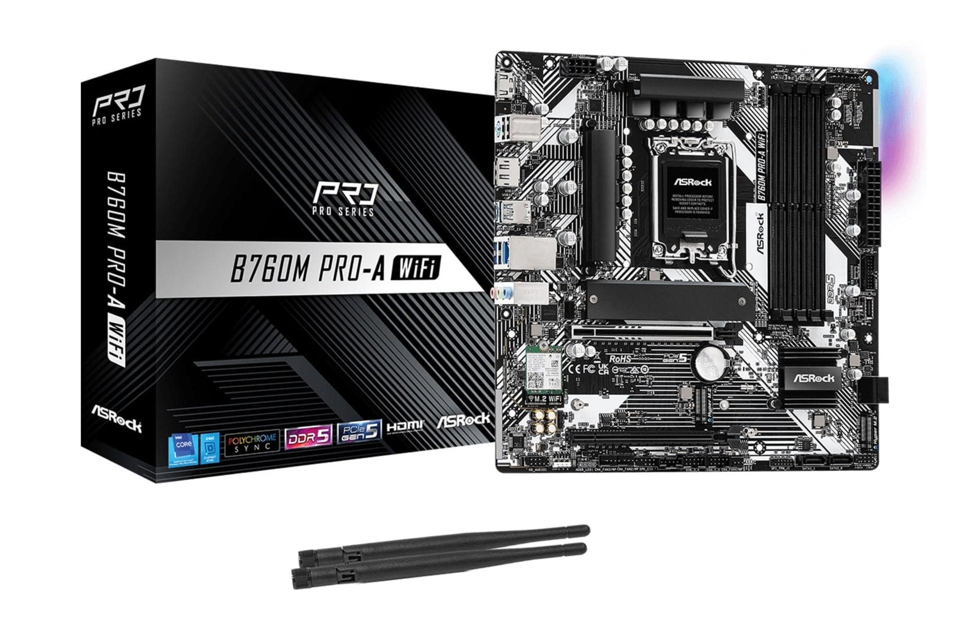 اقلام همراه مادربرد ازراک ASRock B760M Pro-A WiFi