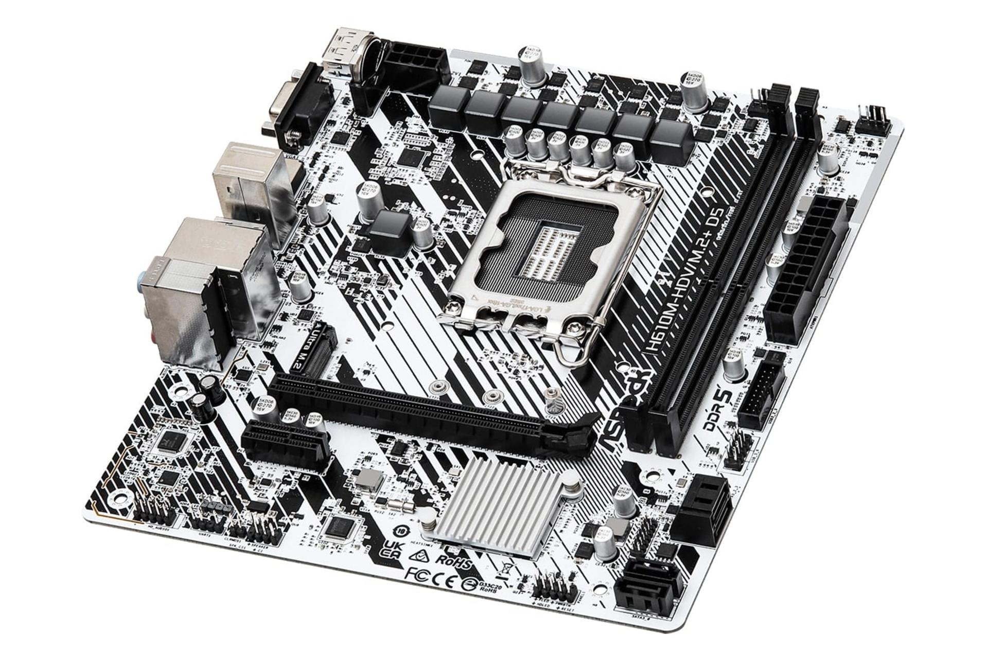 سمت راست مادربرد ازراک ASRock H610M-HDV/M.2+ D5