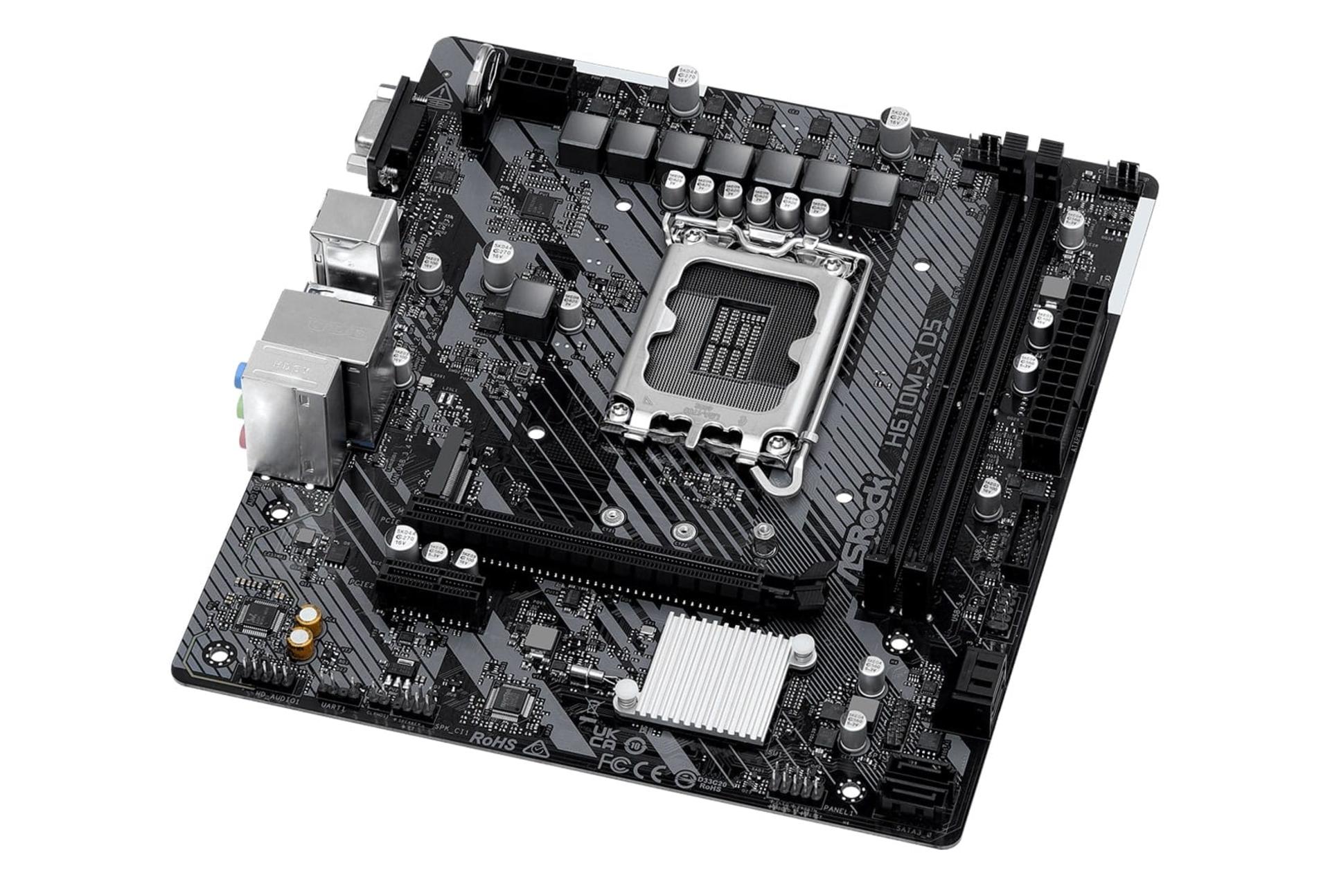 سمت راست مادربرد ازراک ASRock H610M-X D5