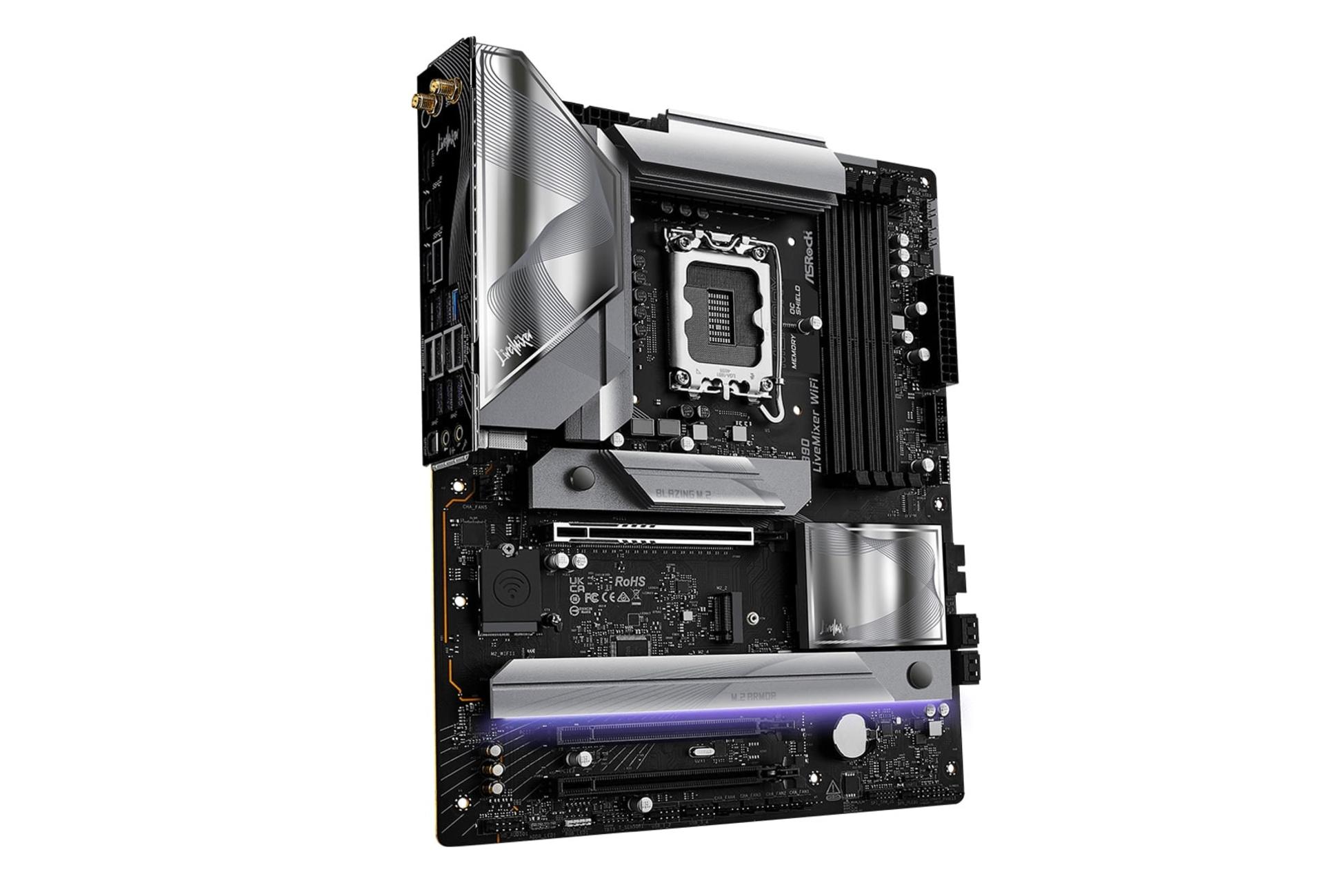 سمت چپ مادربرد ازراک ASRock Z890 LiveMixer WiFi