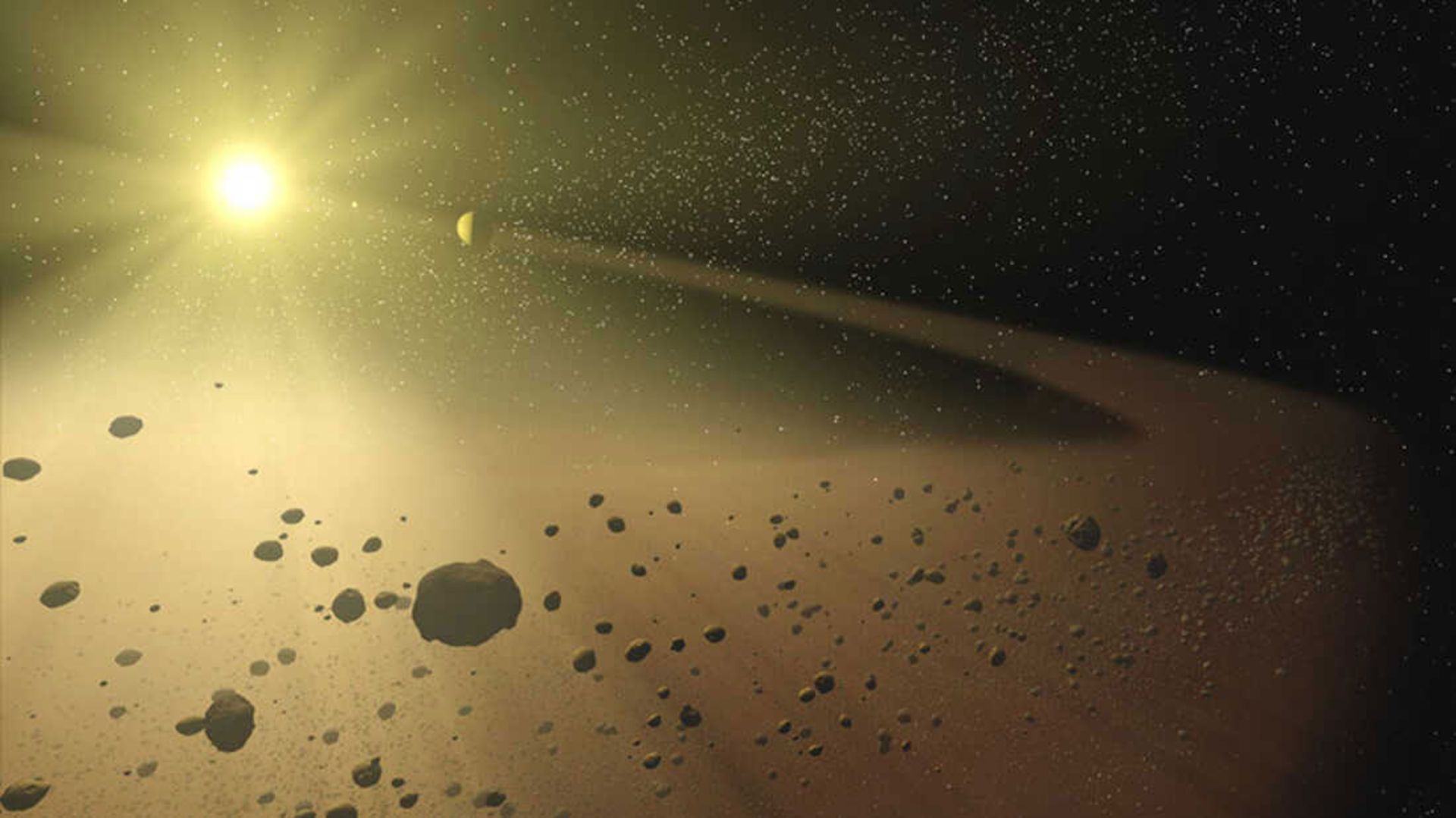 Asteroid Belt and the Sun