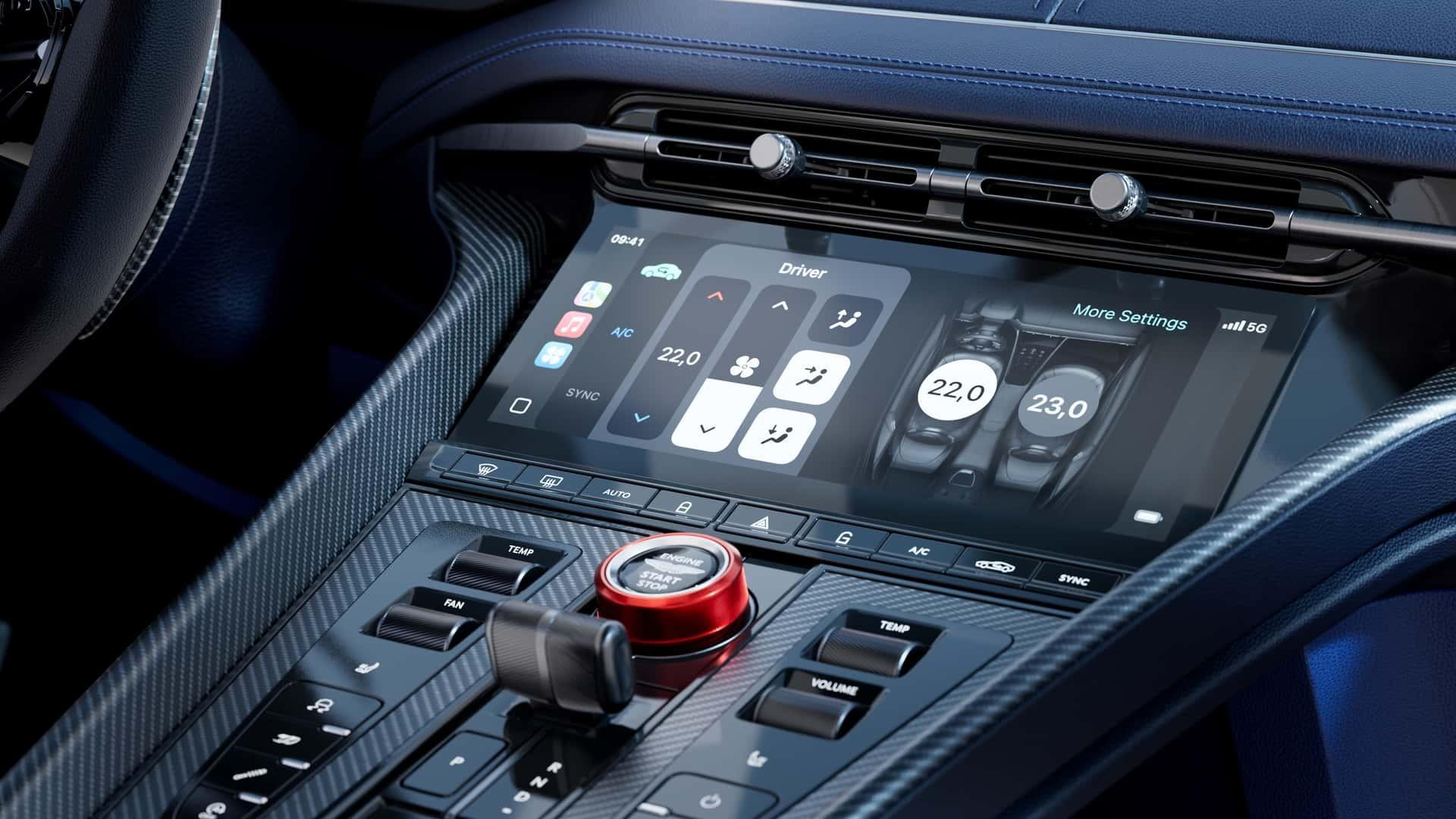 نمایشگر داخلی خودرو استون مارتین DB12 S