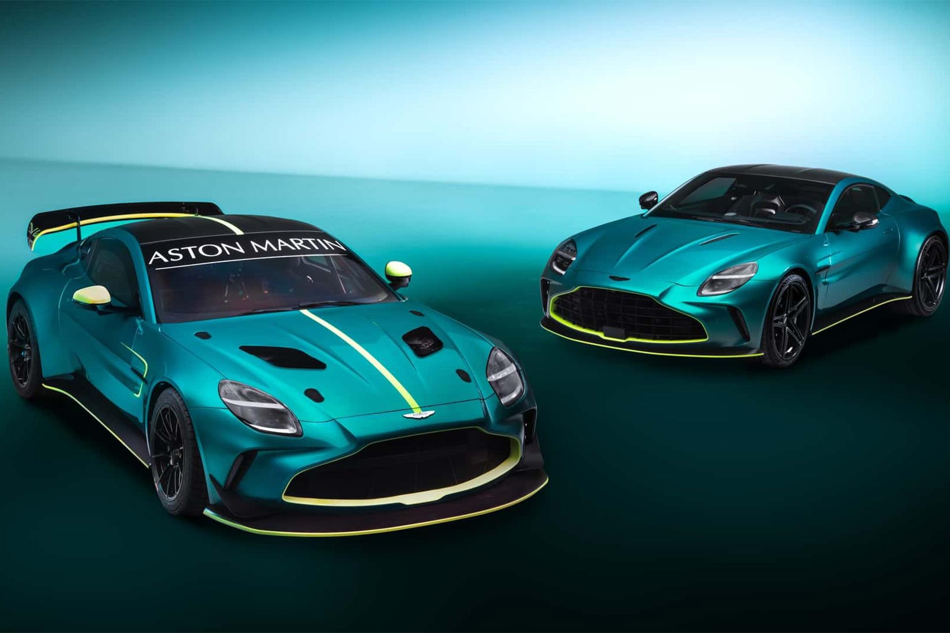 استون مارتین Vantage GT4 در کنار مدل عادی از نمای بالا