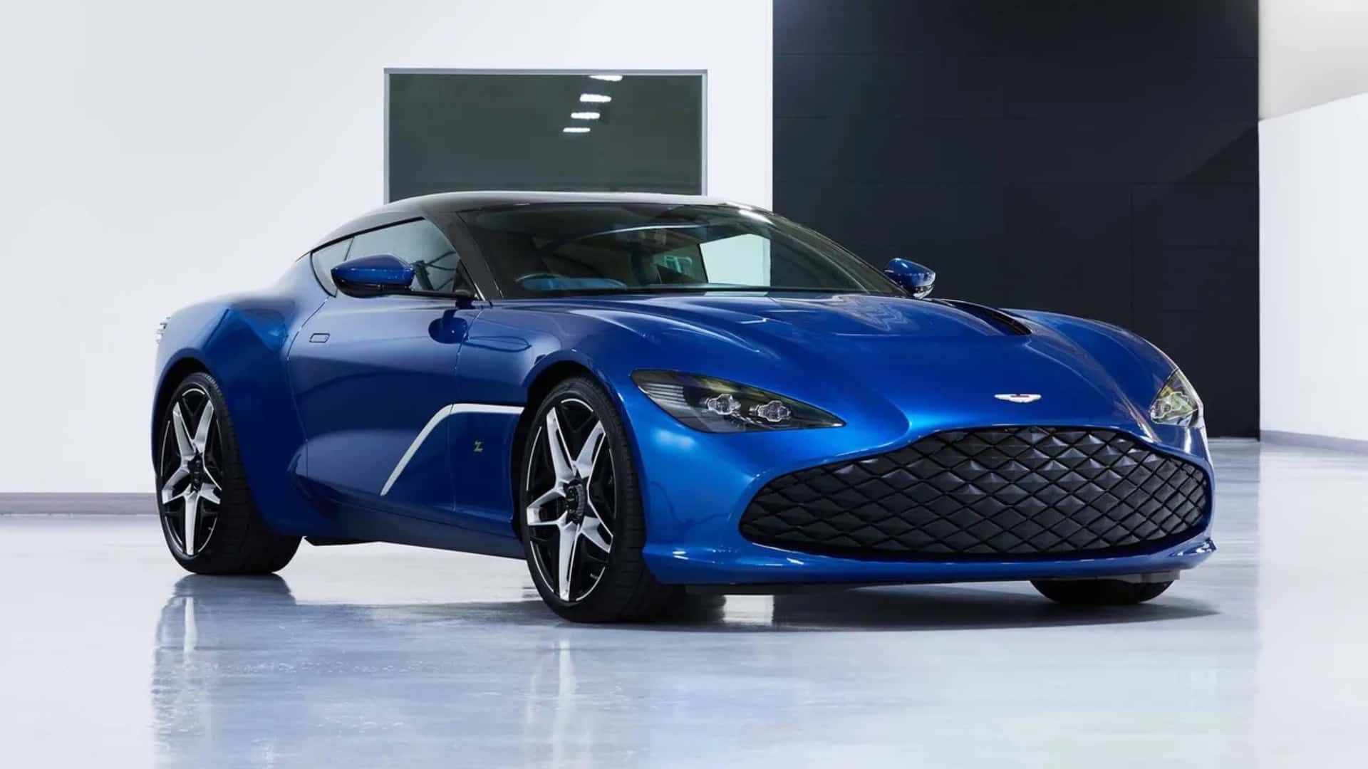 نمای سه‌چهارم جلو استون مارتین DBS GT Zagato