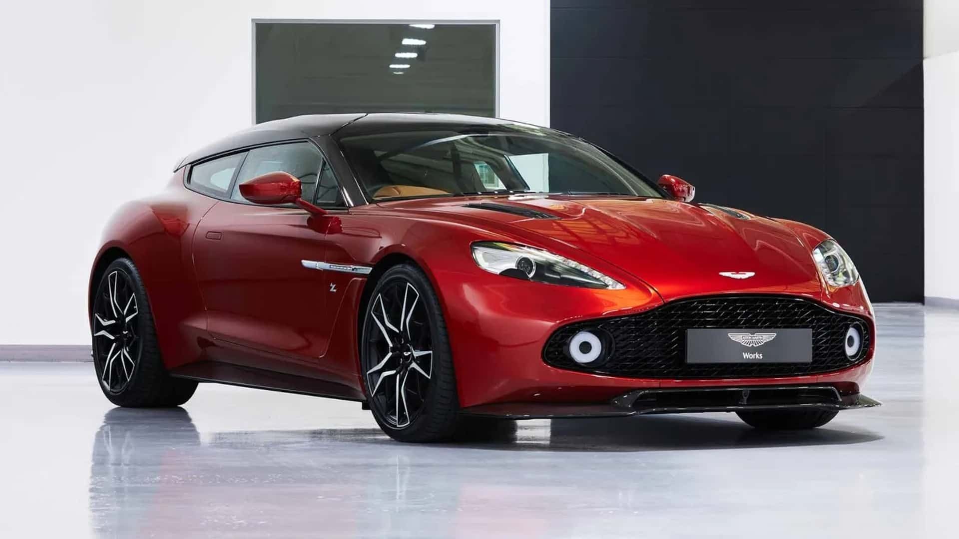 نمای سه‌چهارم جلو استون مارتین Vanquish Shooting Brake Zagato