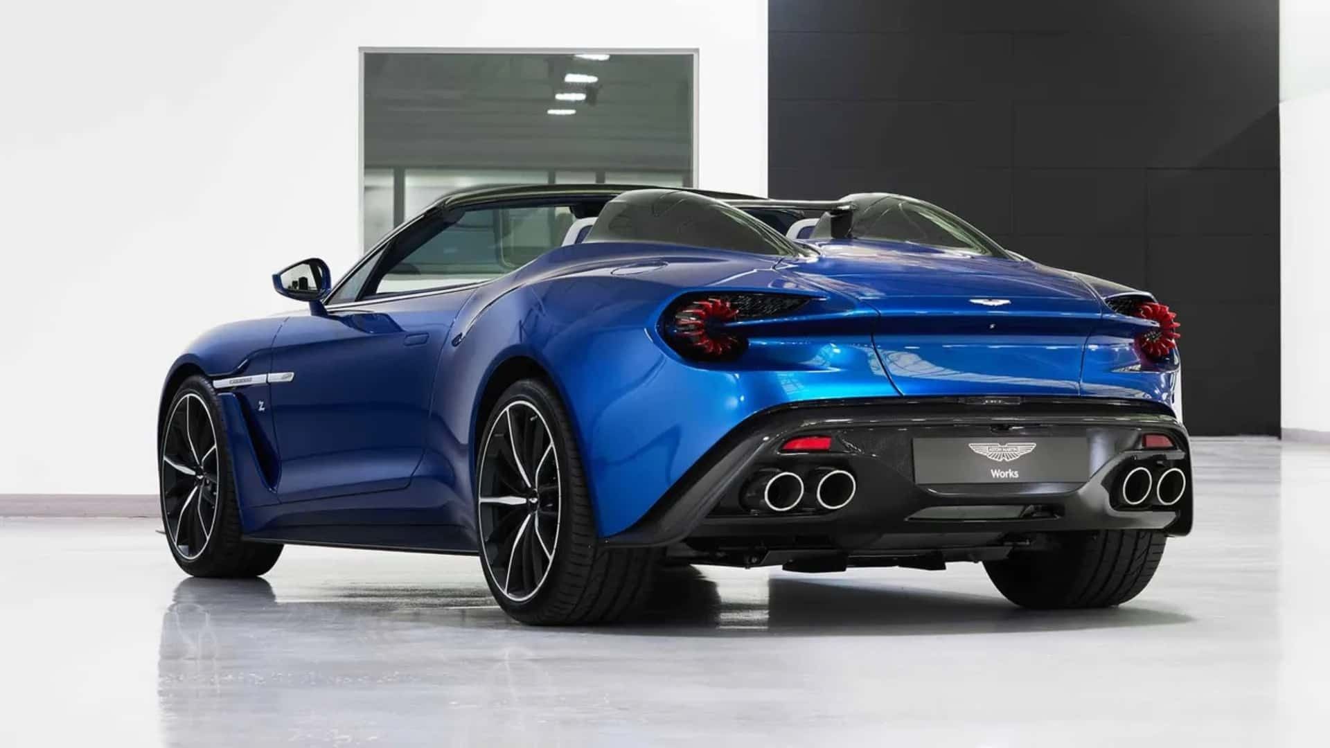 نمای سه‌چهارم عقب استون مارتین Vanquish Speedster Zagato