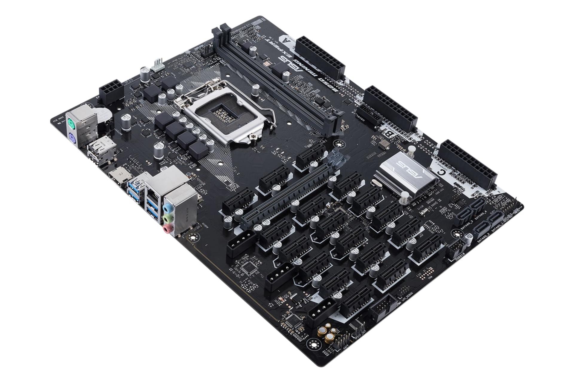 سمت چپ مادربرد ایسوس ASUS B250 MINING EXPERT