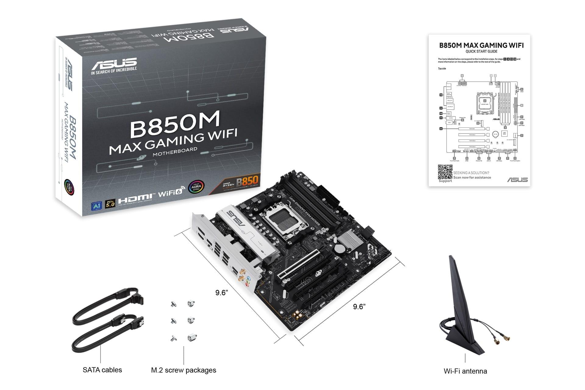 اقلام همراه مادربرد ایسوس ASUS B850M MAX GAMING WIFI