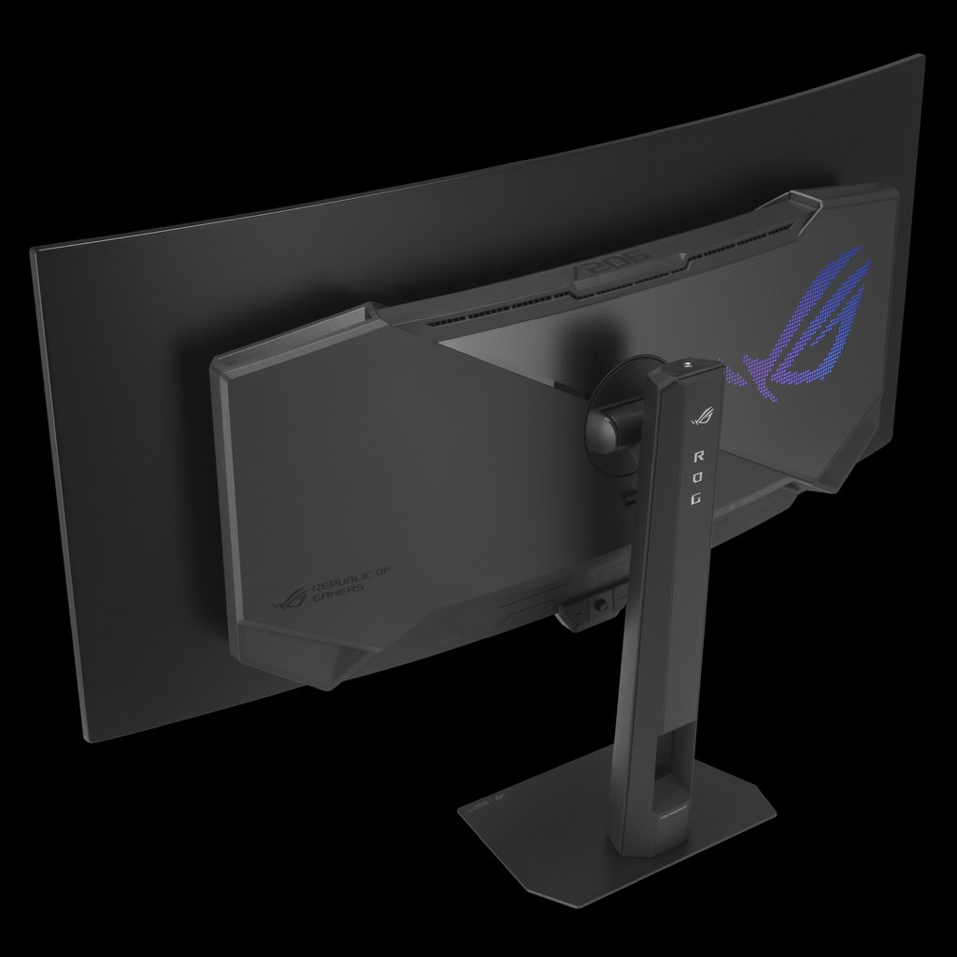 نمای پشت مانیتور گیمینگ ایسوس ROG 2026