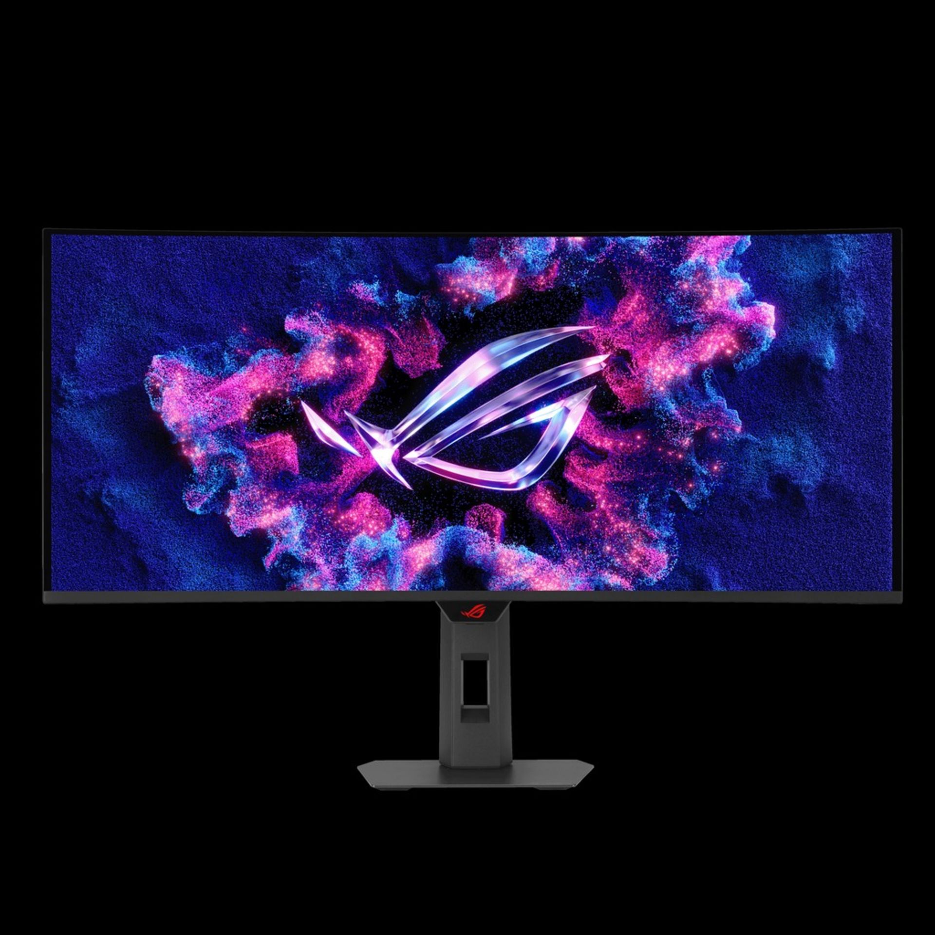 نمای جلو مانیتور گیمینگ خمیده‌ی ایسوس ROG 2026