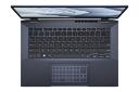 نمای بالای لپ تاپ ExpertBook B5 Flip B5402F ایسوس با نمایش کیبورد و ترک پد