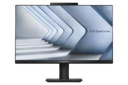 نمای جلوی کامپیوتر همه کاره ExpertCenter E5 AiO 24 E5402WVA ایسوس با نمایشگر روشن و نمایش لوگو و وبکم