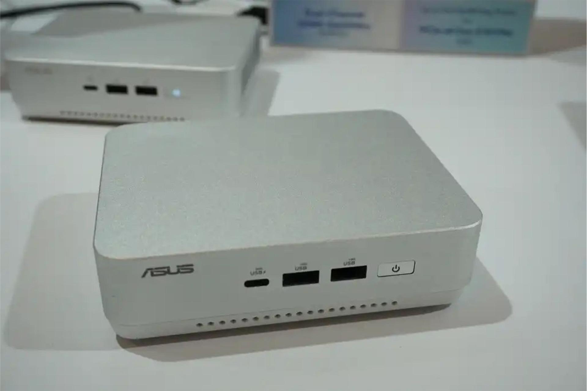 مینی کامپیوتر NUC ایسوس NUC 14 از نمای نزدیک رنگ سفید