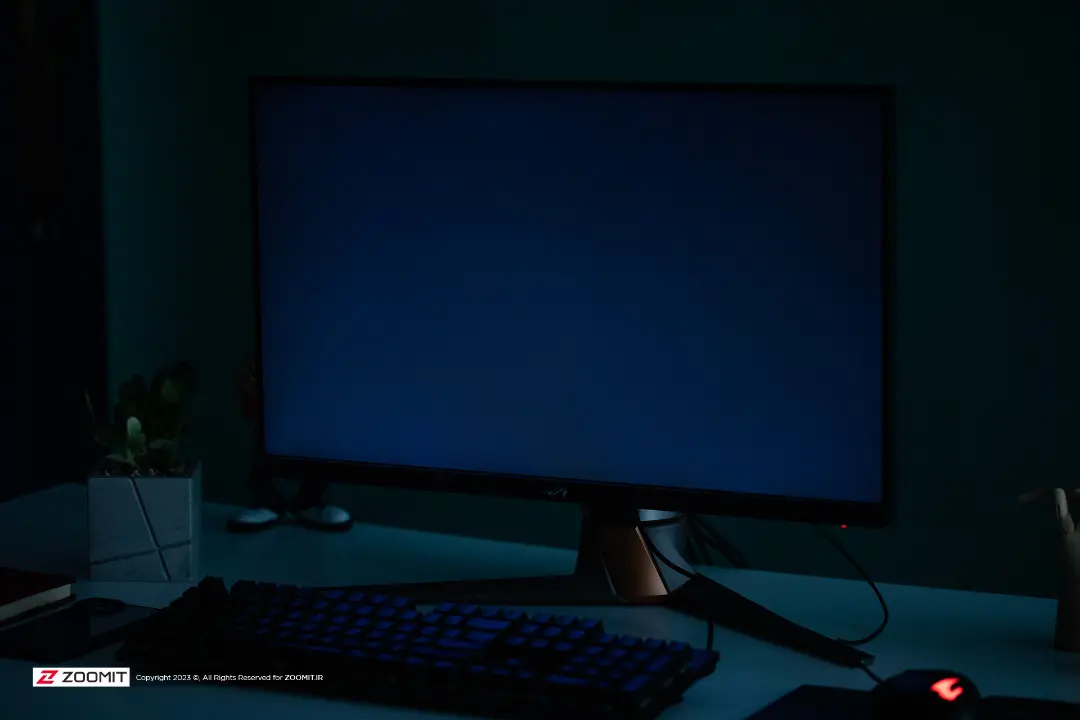 تست نشت نور مانیتور گیمینگ ROG Swift ایسوس
