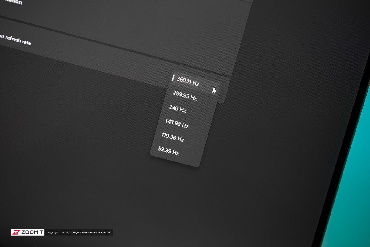 نرخ‌نوسازی تصویر مانیتور گیمینگ ROG Swift ایسوس