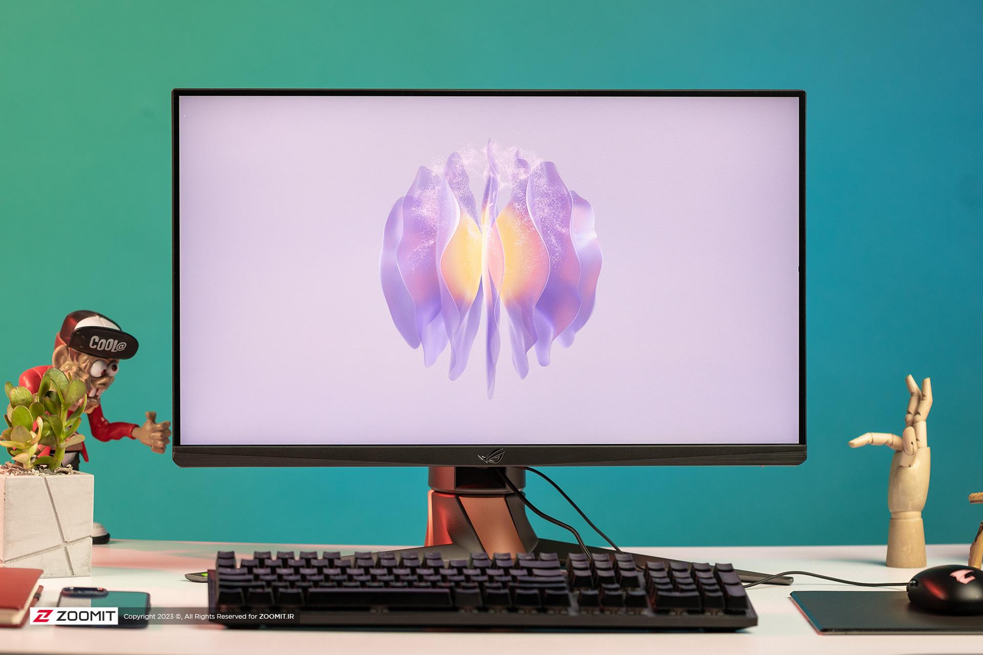 نمای روبه‌روی مانیتور گیمینگ ROG Swift ایسوس