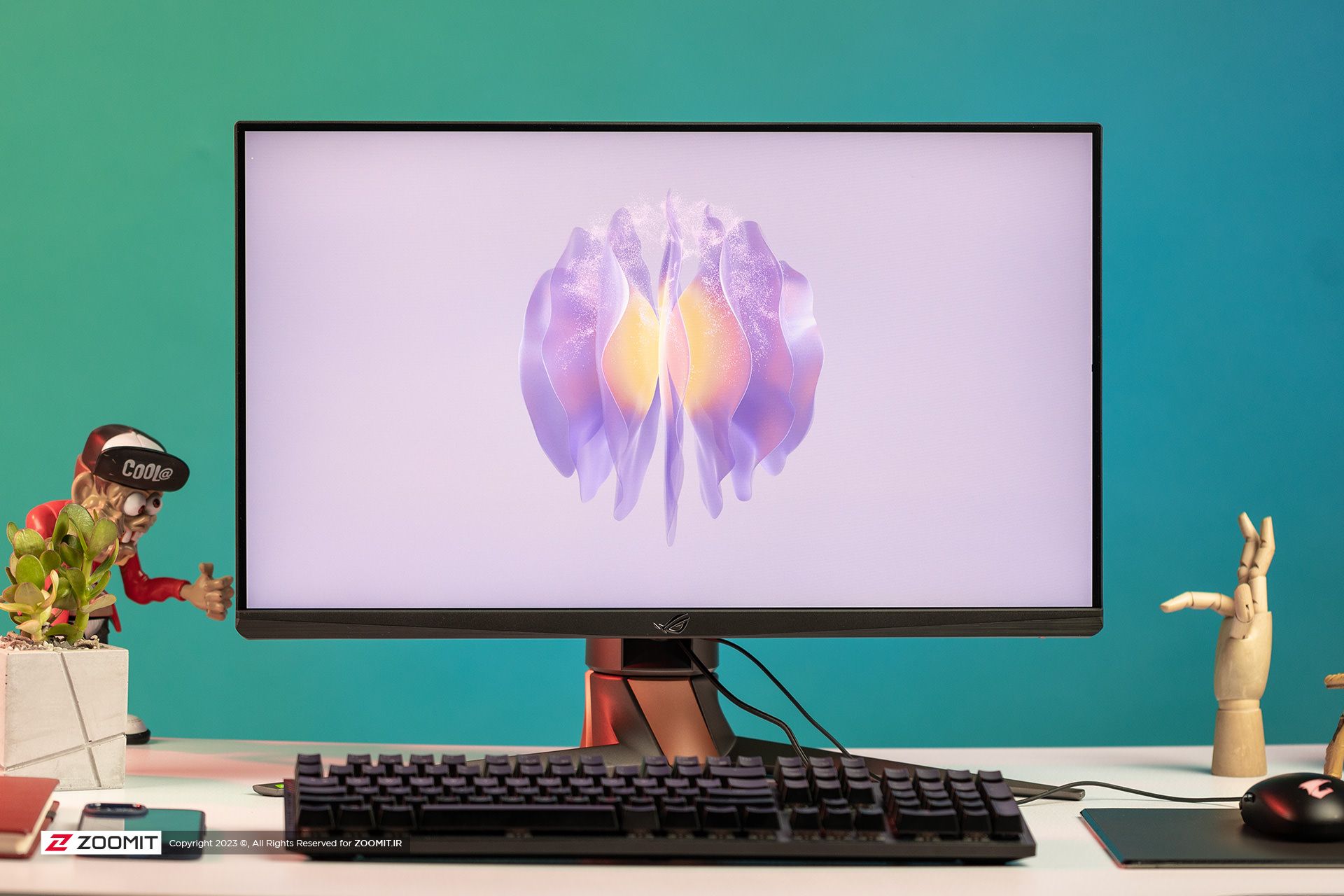 نمای روبه‌روی مانیتور گیمینگ ROG Swift ایسوس