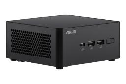 نمای نیمرخ کامپیوتر کوچک NUC 14 Pro Tall Kit ایسوس با نمایش پنل جلو و سمت چپ