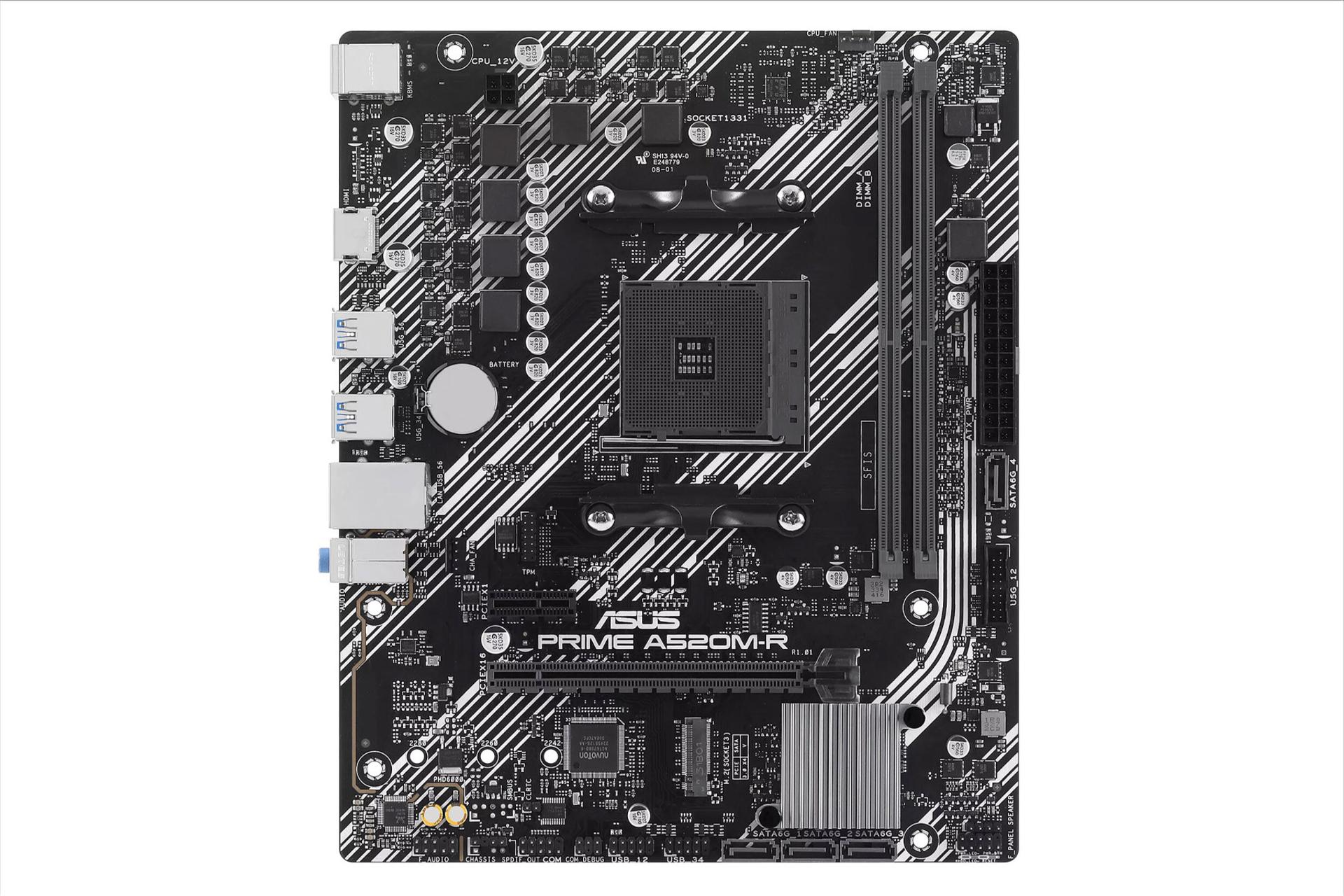 مادربرد ایسوس PRIME A520M-R نمای روبرو