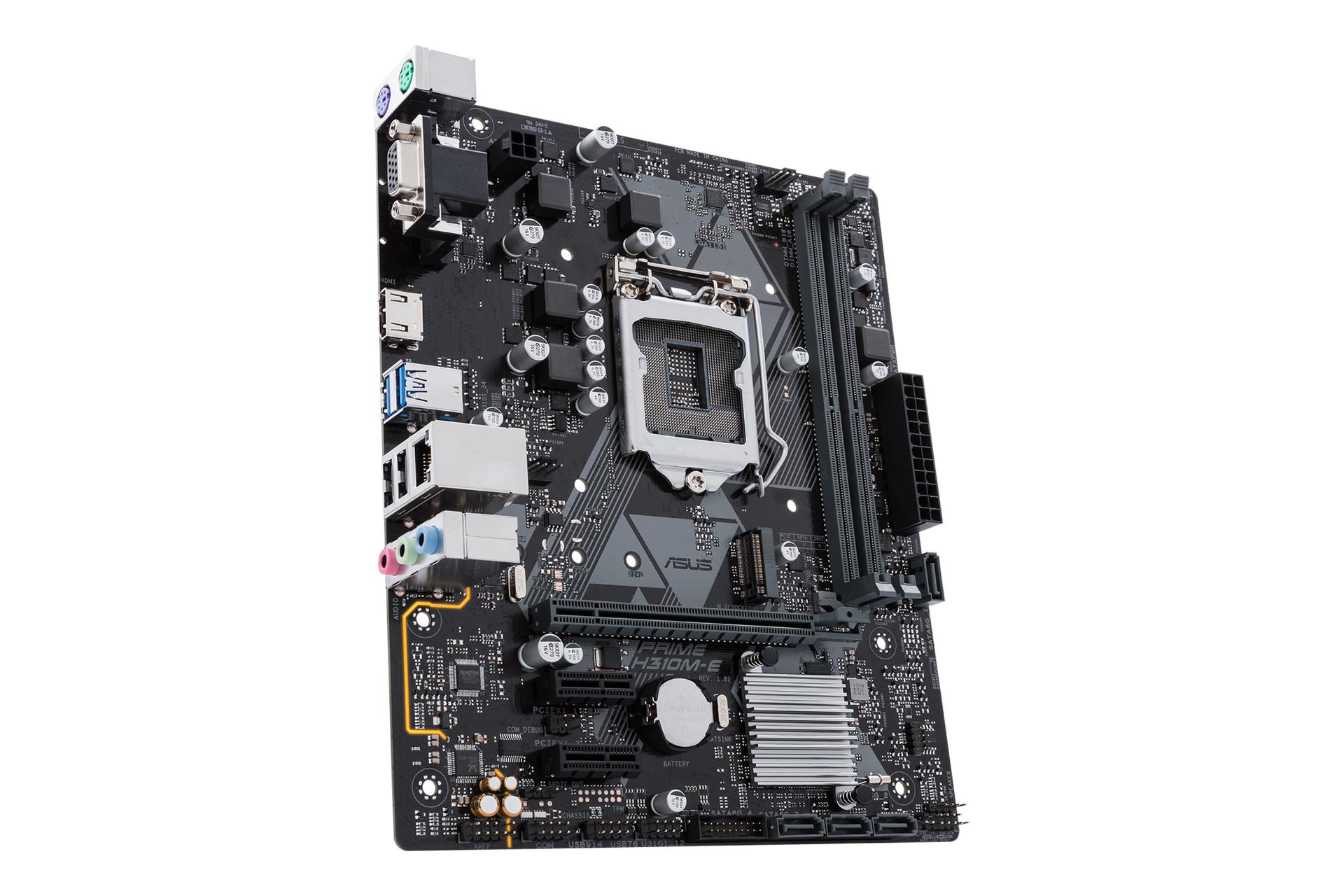 نمای کناری مادربرد ایسوس ASUS PRIME H310M-E