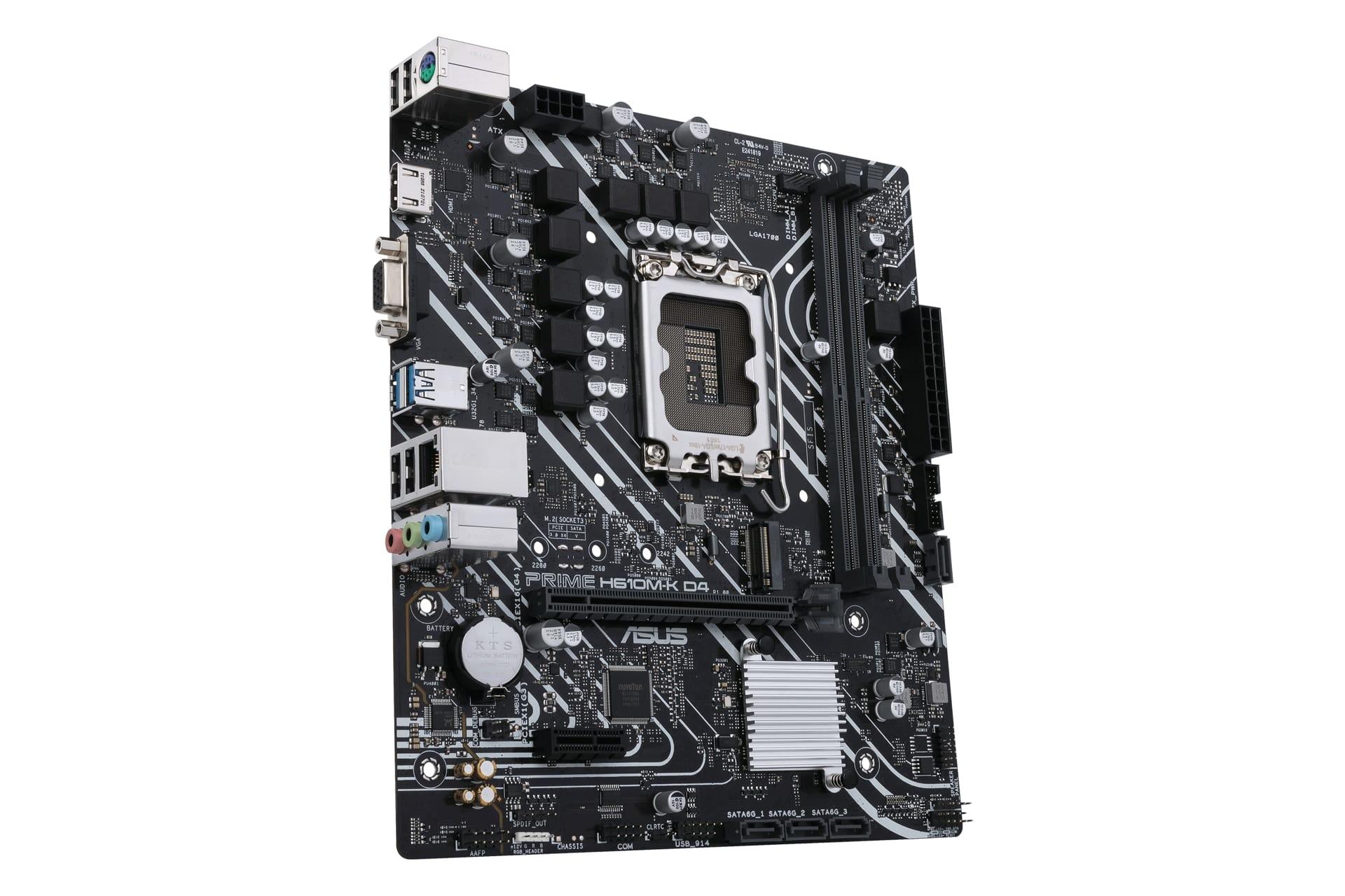 سمت چپ مادربرد ایسوس ASUS PRIME H610M-K D4-CSM