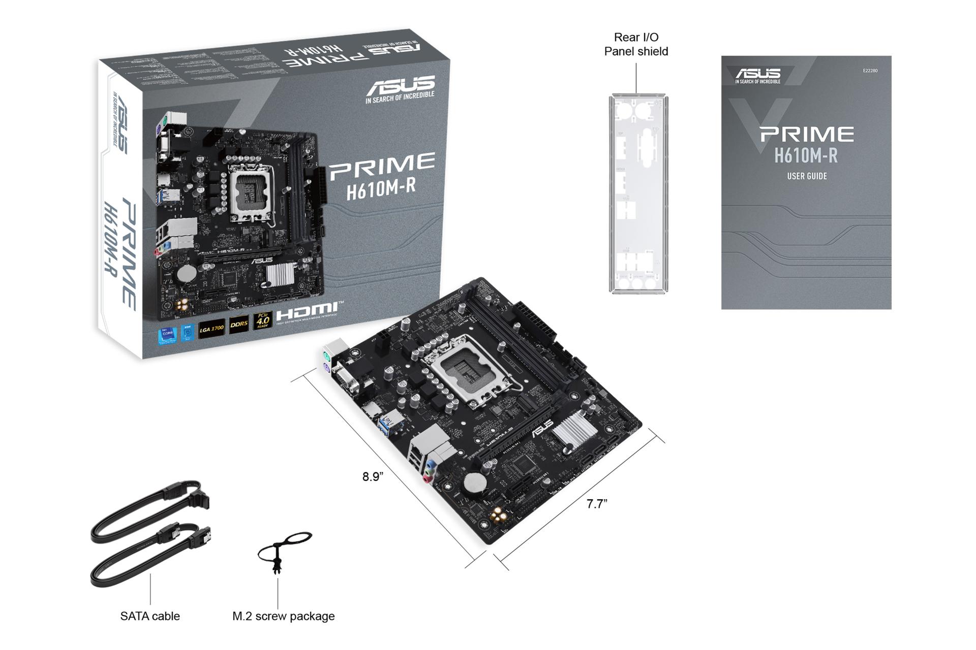 جعبه و اقلام همراه مادربرد ایسوس ASUS PRIME H610M-R