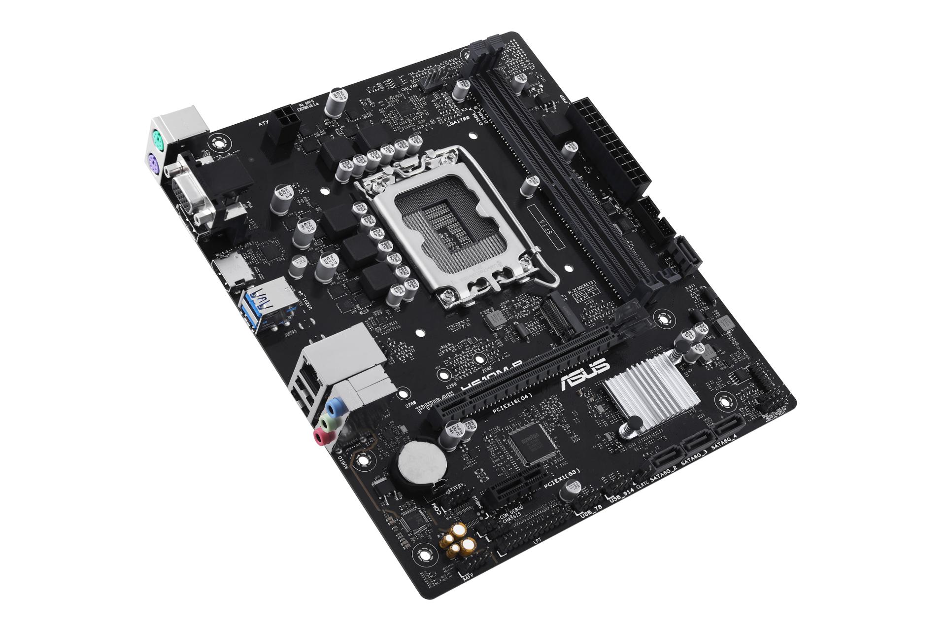 نمای کناری مادربرد ایسوس ASUS PRIME H610M-R