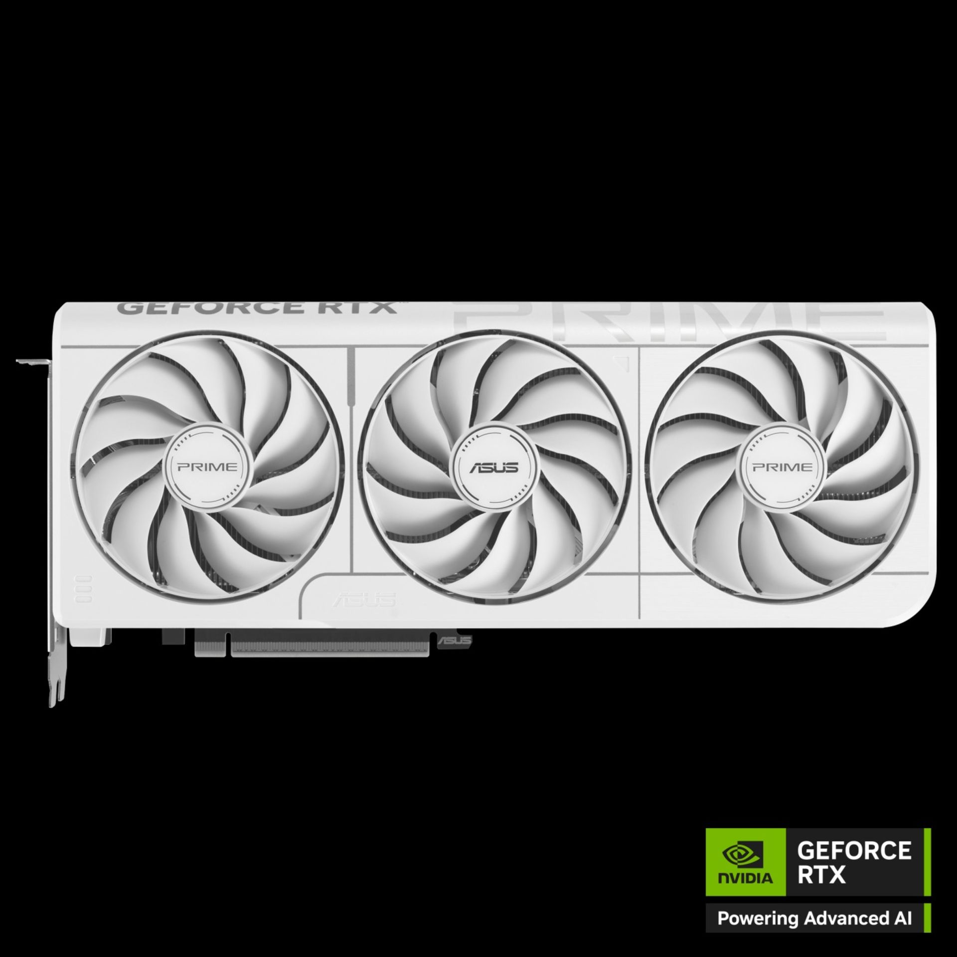 کارت گرافیک PRIME GeForce RTX 5070 White Edition از نمای جلویی
