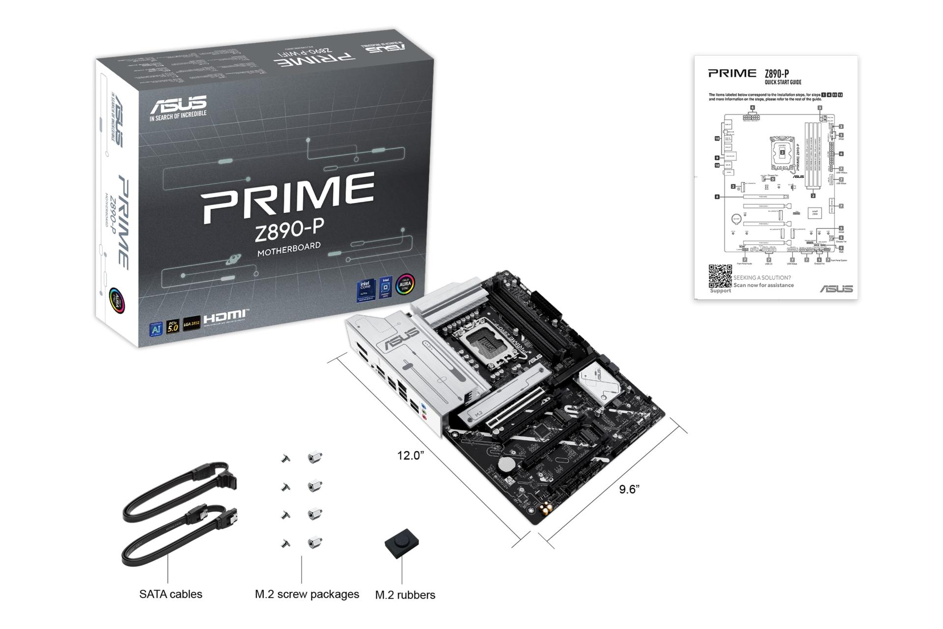 مادربرد ایسوس ASUS PRIME Z890-P با جعبه و اقلام همراه