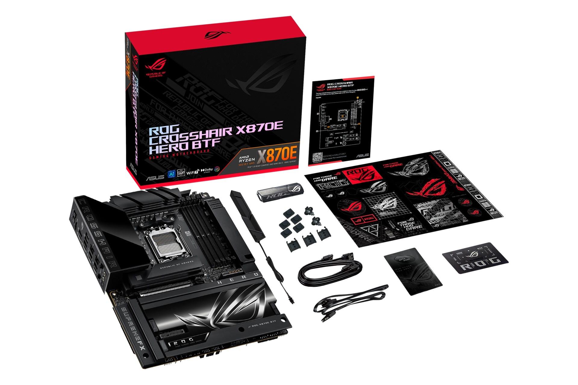 اقلام همراه مادربرد ایسوس ASUS ROG CROSSHAIR X870E HERO BTF