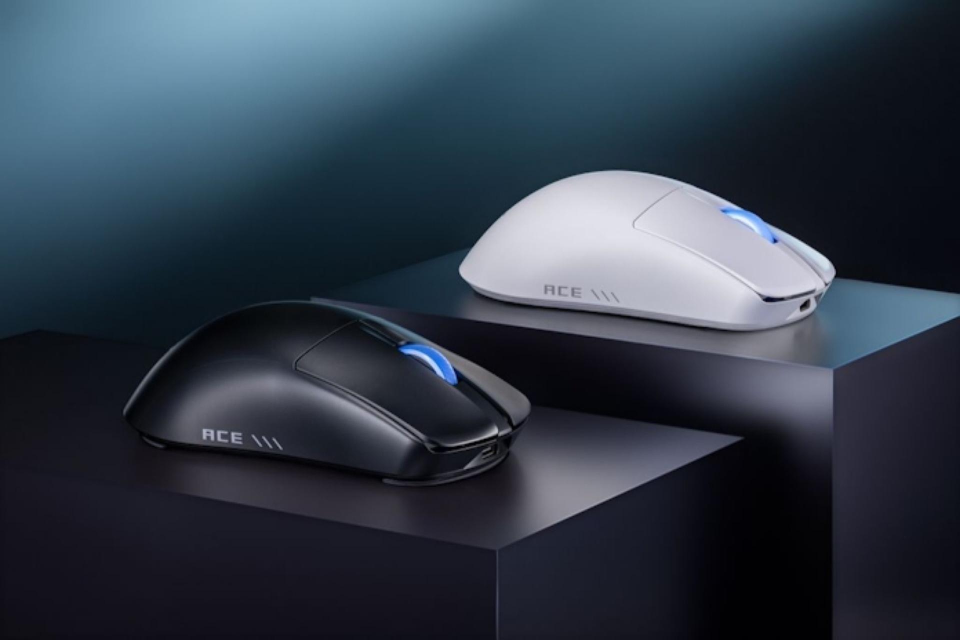 ماوس گیمینگ ROG Harpe II Ace در رنگ سفید و مشکی